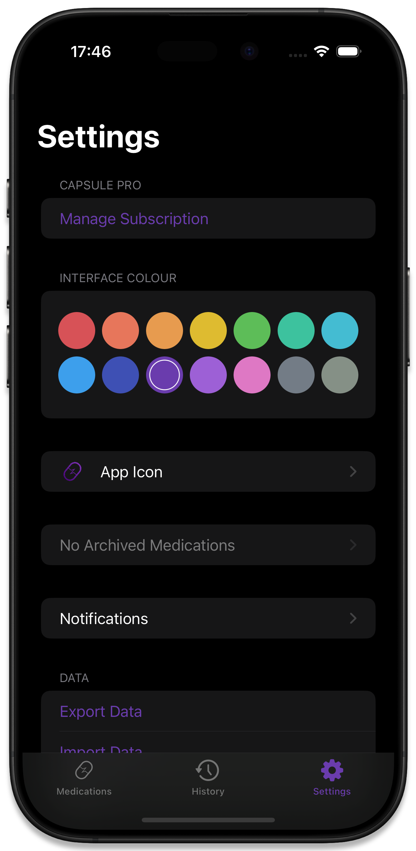 The Settings Page