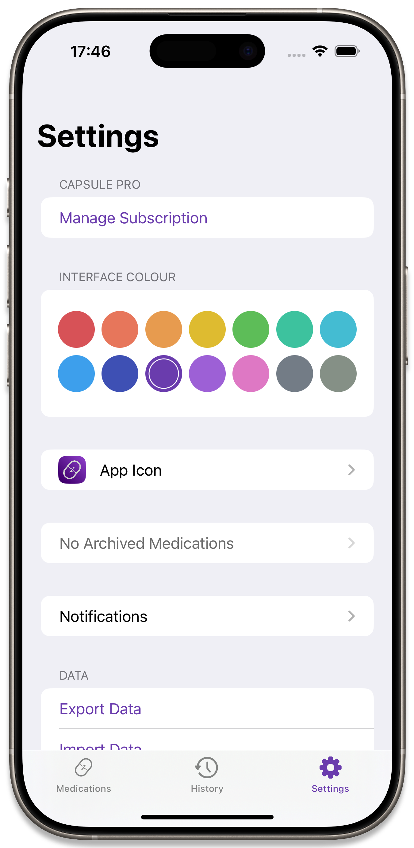 The Settings Page