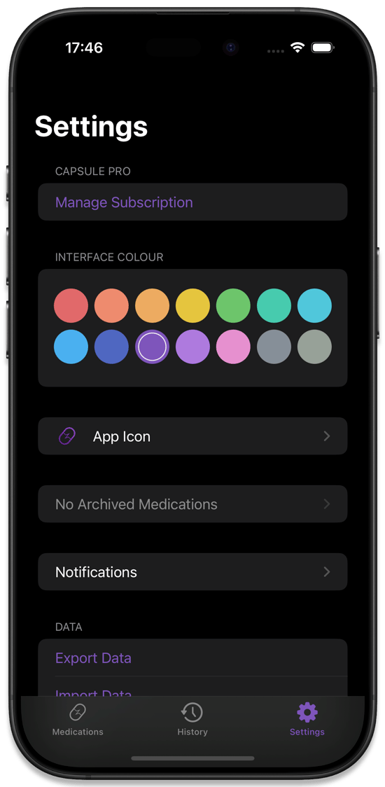 The Settings Page